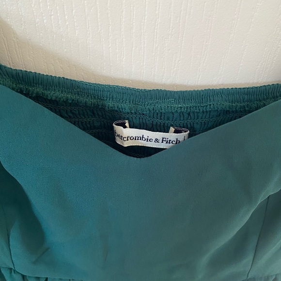 Abercrombie & Fitch Emerald Green Sweetheart Long Sleeve Mini Dress - Picture 4 of 5